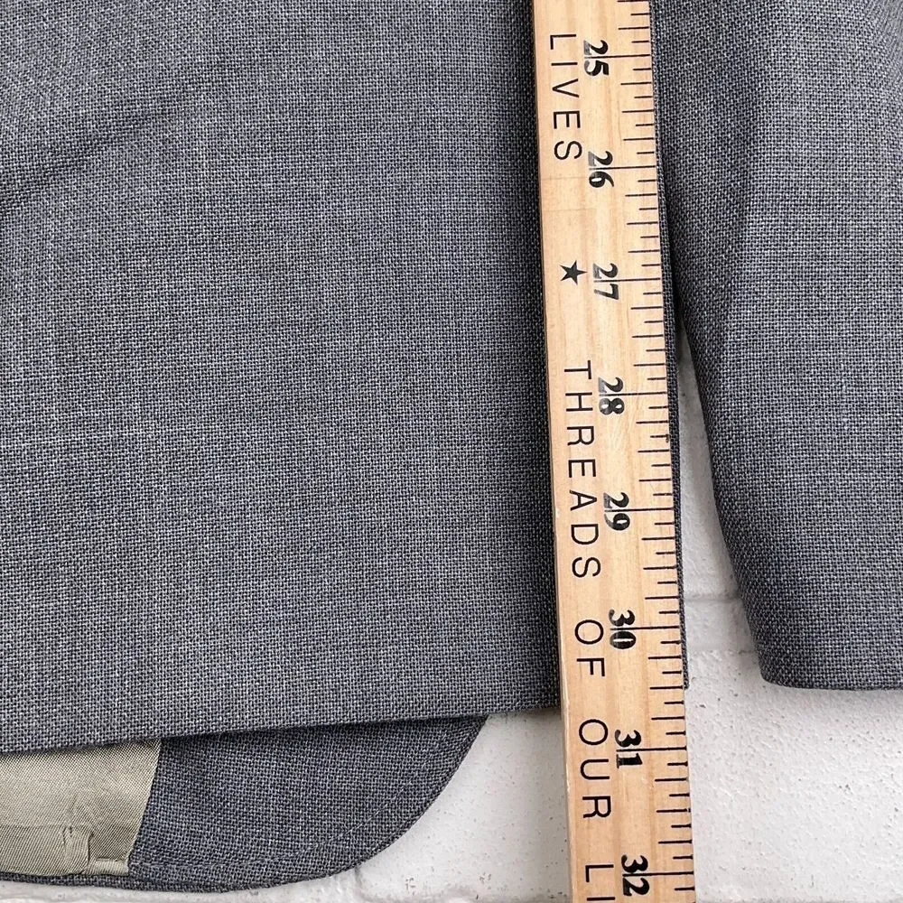 Stafford Blazer Men‎ 38R Gray Silver Shield Buttons Wide Lapel Classic USA  VTG